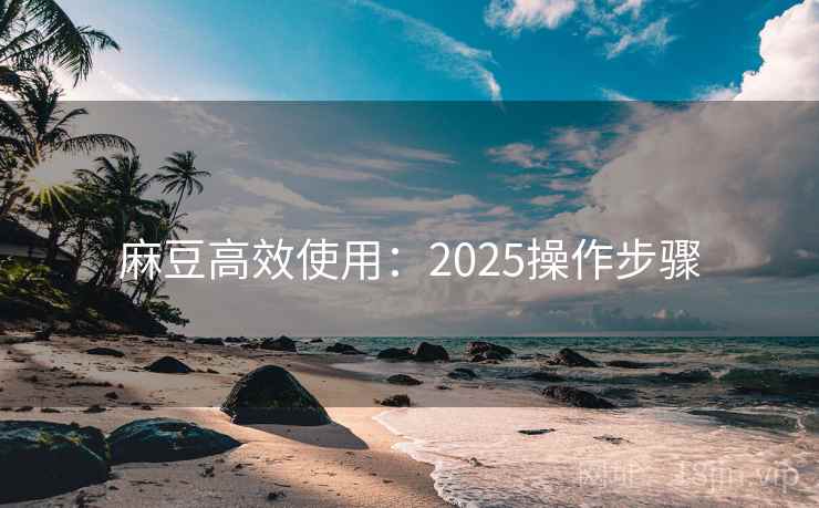 麻豆高效使用:2025操作步骤 第1张 麻豆高效使用:2025操作步骤 第1张
