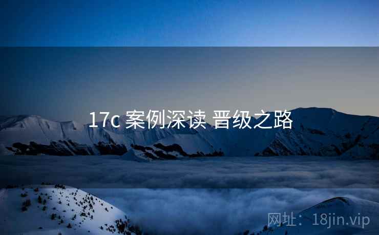 17c 案例深读 晋级之路 第2张 17c 案例深读 晋级之路 第2张