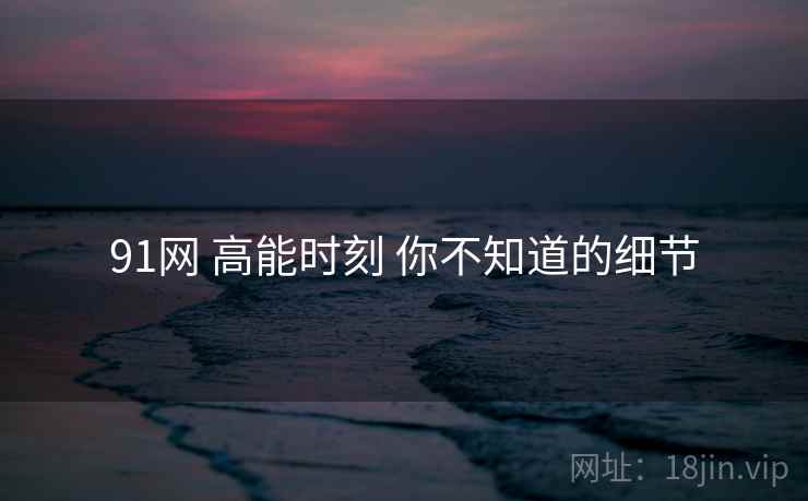 91网 高能时刻 你不知道的细节  第2张
