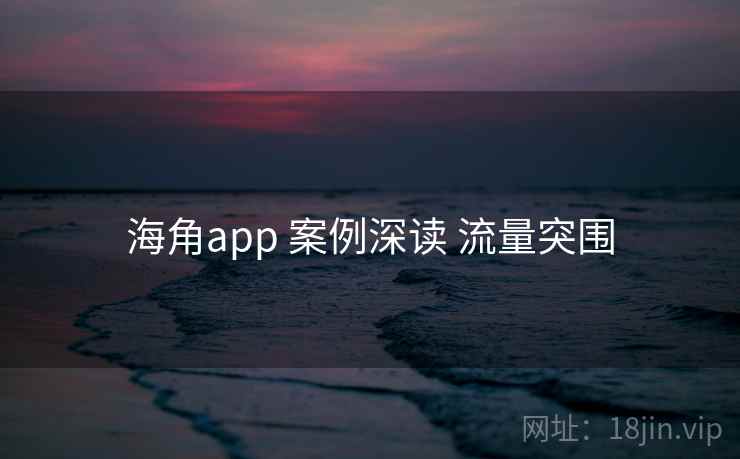 海角app 案例深读 流量突围 第2张 海角app 案例深读 流量突围 第2张